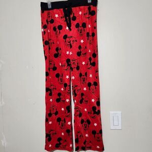 Mickey Mouse Pajama Pants Size Small Red Color Soft..  New